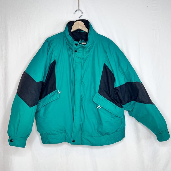 Gant Other - Vintage 80s GANT Down Ski Jacket Mens XL Green Black Color Block Thick Puffer